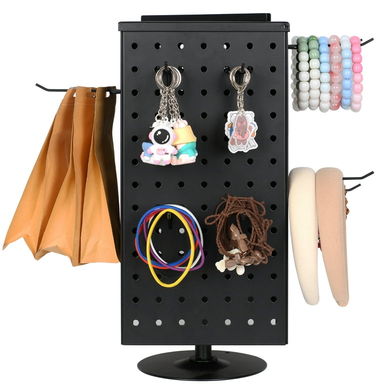 APL Display Pegboard Display Stand 4-Sided Revolving Display for  Retail/Counter Top Peg Display/Peg Board Display for Craft Shows, Earring,  Keychain