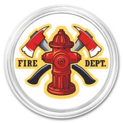 1 oz Silver Colorized Round - APMEX (Firefighter)