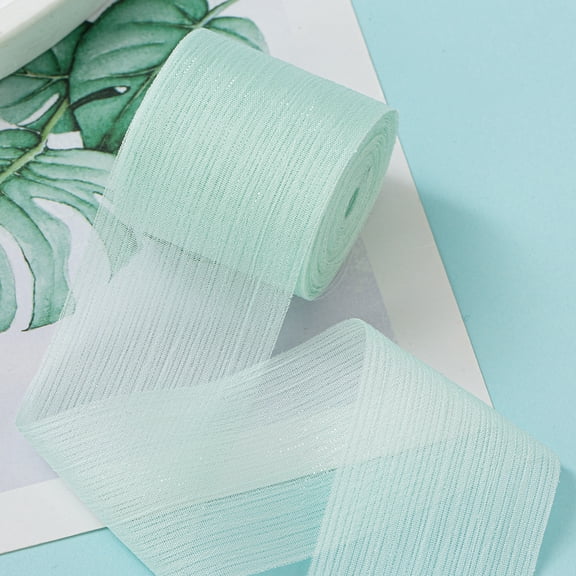 Namzi Fancy Ribbon for Gift Wrap, 4cm*5m Teal Ribbon, 2 Rolls Polyester Ribbon, Ideal for Gift Decor & Wrapping, Smooth Durable Fancy Ribbon, Categorized Under Yarn & Ribbon Needles