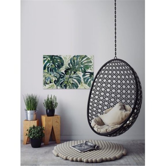 Green Leaf III Painting Print on Wrapped Canvas