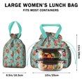 thumbnail image 5 of Pioneer Flower Drawstring Lunch Bag Women - Drawstring Lunch Bag Insulated for Work Office - Stain-Resistant Large Lunchbags for Women with Multi-Pockets, 5 of 6