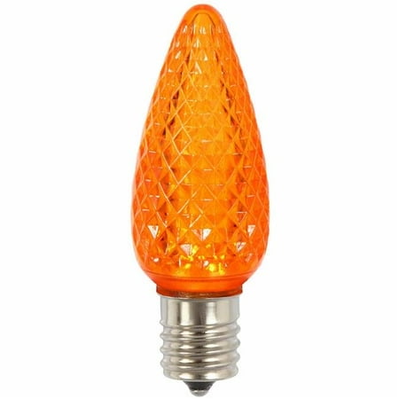 

0.45 watt C9 Faceted LED Orange Replacement Bulb