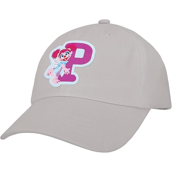Sesame Street Elmo & Abby Kids Toddler Cap with Initial, Toddler Boys Hat, Youth Girl Baseball Cap, Cute Toddler Baseball Cap