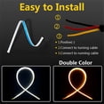 thumbnail image 4 of OUTAD Car Led Daytime Running Light Tear Eye Streamer Turn Light Silicone Ultra-Thin Turning Water Light Guide Light Bar, 4 of 5