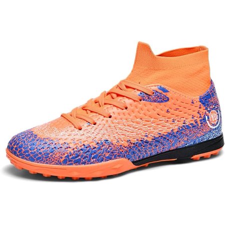 Men's Soccer Shoes Football Cleats High-Tops Lace-Up Non-Slip Spikes AG/FG Sports Athletic Futsal Rugby Baseball Lacrosse Sneaker Shoes Size 4.5-14