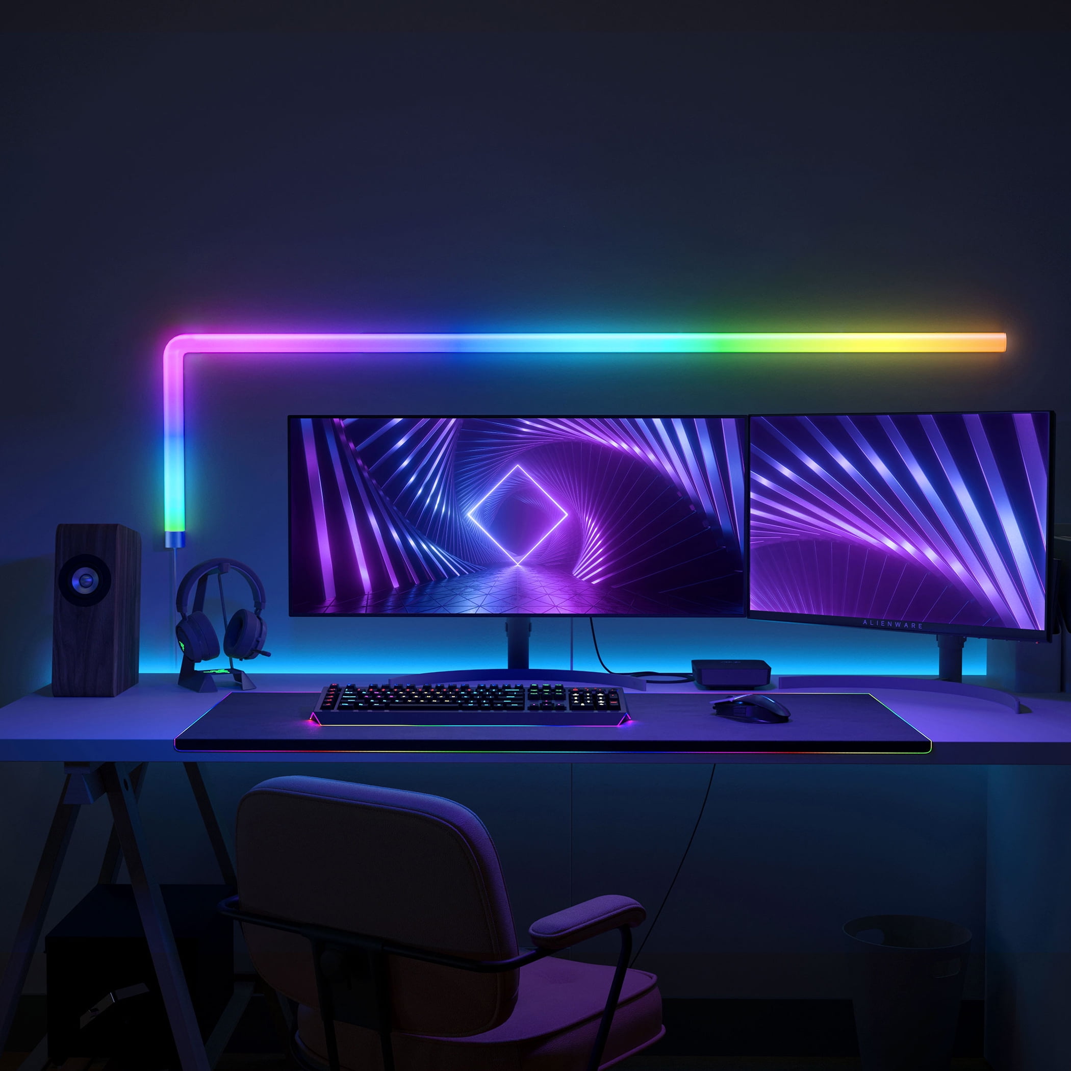 Govee Glide A1 Indoor Smart LED Wall Lights (4+1) , B6062A01, 40 Dynamic Scene Modes For Gaming Room Decor,Support APP Control,Voice Control