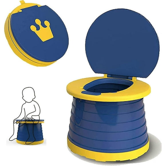 Travel Potty 3-in-1 Portable Potty Training Foldable Potty Training Seat Toilet Seat for Children with Stable Backrest Light Potty Trainer
