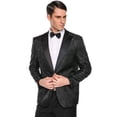 thumbnail image 6 of COOFANDY Men's Floral Party Dress Suit Stylish Dinner Jacket Wedding Blazer One Button Tuxdeo, 6 of 9