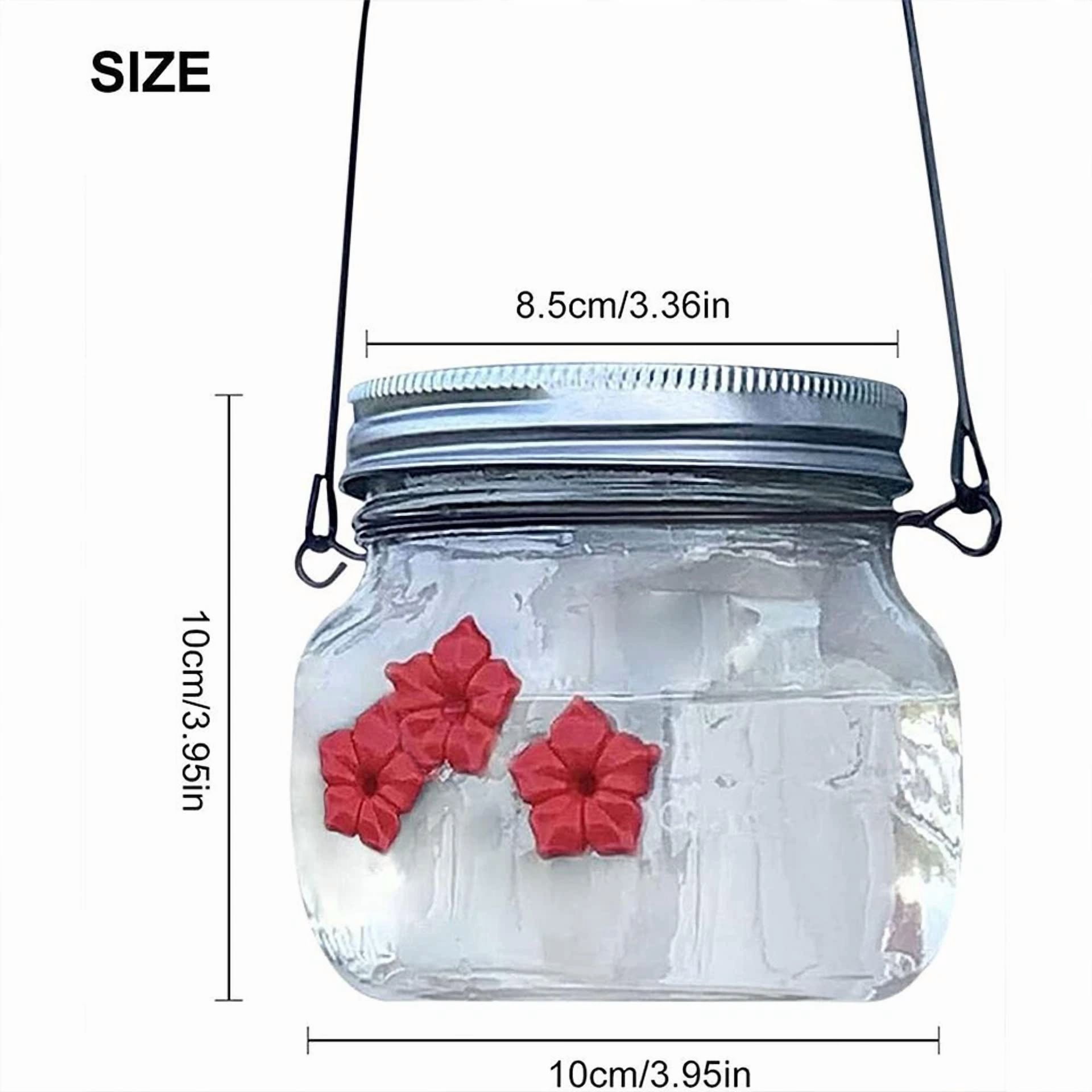 ZYLER- 1Pcs Hummingbird Feeder Mason Jar Portable For Bird Outdoor New