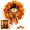 Lighted Style, variant on Lighted Scarecrow Fall Wreath| Front Door & Porch Decor| Warm LED Lights| Warm LED lights, sunflowers, maple leaves and a burlap bow bring cozy harvest charm to front doors, porches, walls and halls.