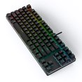 thumbnail image 4 of Teclado para juegos Trípode de doble capa Teclado con cable RGB Teclado USB para computadora FLhrweasw El nuevo, 4 of 9