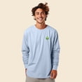 thumbnail image 4 of Dalix Alien Embroidered Cotton Classic Fit Long Sleeve Crewneck Tee Shirt Mens in Baby Blue XL X-Large, 4 of 5