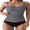 Black Stripe, variant on SOMER Women's Tankini Swimsuit 2 Piece Set Bathing Suits Tummy Control High Waisted Ruched Bikini Swimwear