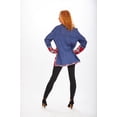 thumbnail image 4 of Women’s Shirts Assymetric Button Down Denim Long Sleeve Causal Blouse by Fantazia Apparel, 4 of 4