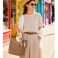 thumbnail image 5 of SUOSDEY Crochet Beach Bag for Women with Zipper,Summer Straw Beach Tote Bag Woven Boho Shoulder Bag for Vacation, 5 of 8