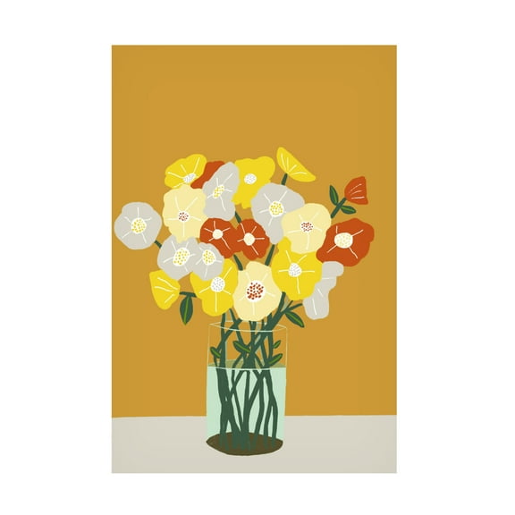 Trademark Fine Art Sharyn Bursic Vase of Flowers Canvas Wall Art