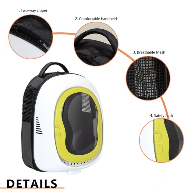 Mochila Transporte Gato Mochila para perros y gatos, bolsa de transporte transpirable para mascotas, suministros portátiles Oxford para mascotas Ndcxsfigh Libre de BPA