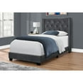 thumbnail image 5 of Monarch Specialties Bed - Twin Size/Dark Grey Velvet with Chrome Trim, 5 of 5