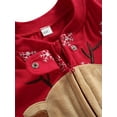thumbnail image 5 of Qiylii Baby Christmas Romper, Snowflake Deer Embroidery V-Neck Long Sleeve Jumpsuit, 5 of 7