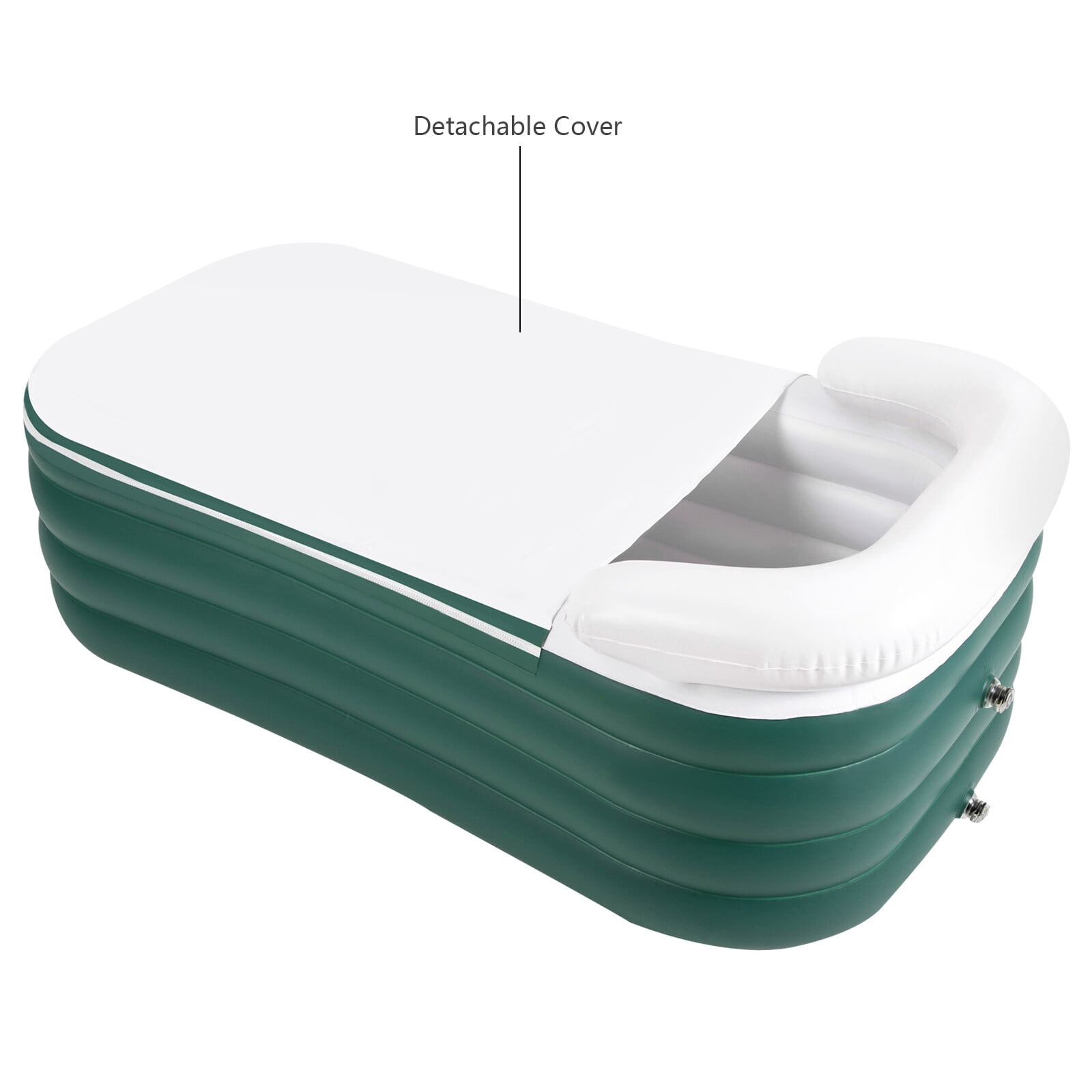 Spa Adult Bath Tub Inflatable Bathtub Hot Water Bath w/ Electric Air Bump Green