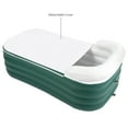 thumbnail image 4 of Inflatable Bathtub Hot Water Bath Spa Adult Bath Tub W/ Electric Air Bump Green, 4 of 16