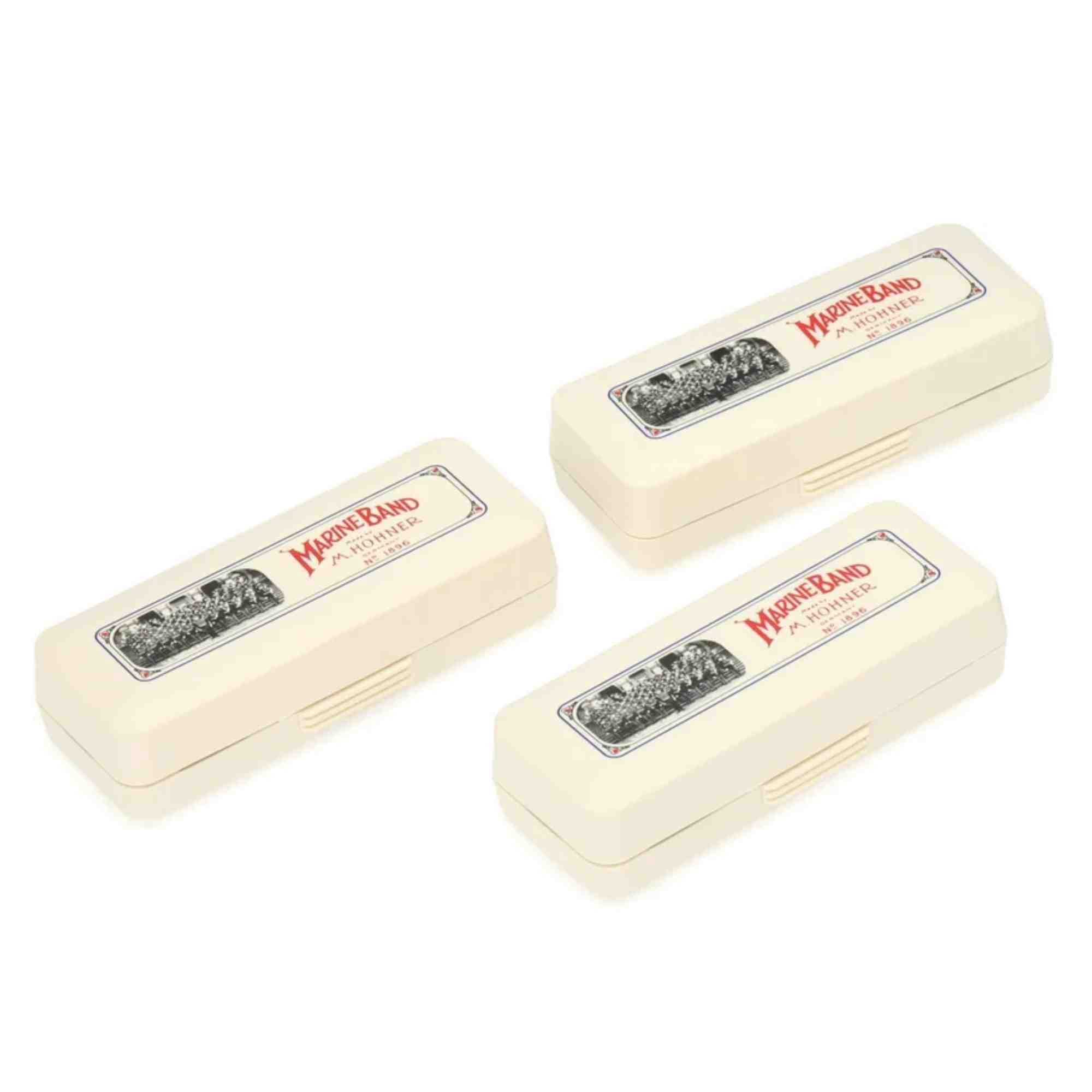 Hohner Marine Band 1896 Pro Harmonica - 3-Pack - Keys C, G and A