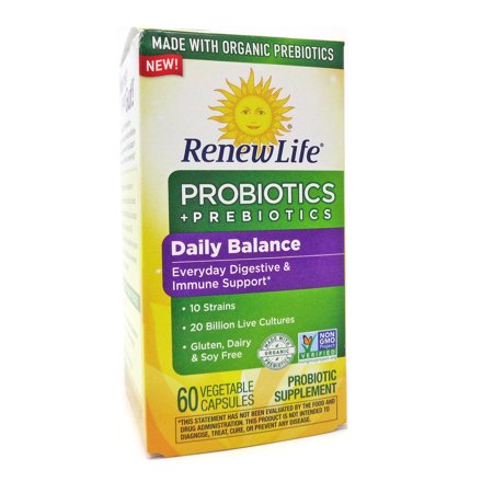 UPC 631257159809 product image for Renewlife Daily Balance Probiotics Plus Prebiotics - 60 Capsules | upcitemdb.com