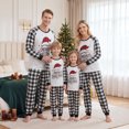 thumbnail image 3 of Nibbcoa Christmas Family Matching Pajamas Set Long Sleeve Plaid Tops and Pants Set Loungewear, 3 of 10