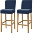 thumbnail image 1 of 2025 Latest Model 2 Pack Stretch High Barstool Slipcovers With Back Bar Stool Jacquard Square, 1 of 4
