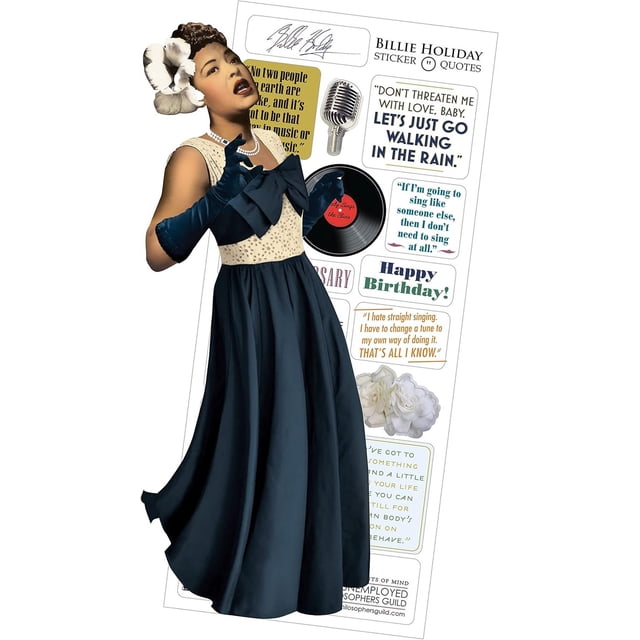 Billie Holiday Quotable Notable - Greeting Card and Sticker Sheet - Envelope Included