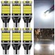 thumbnail image 1 of Paquete de 6 luces traseras (luz amarilla), 12 V-18 V, sin polaridad, Canbus, sin errores, 45 bombillas LED con chipset para luces de freno montadas en el centro del automóvil., 1 of 5