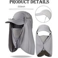 thumbnail image 3 of 4 Set Sun Hat Fishing Hats UPF 50+ Outdoor Hiking Hat UV Sun Protection Hat with Neck Flap Face Mask and 4 Pack Arm Sleeves, 3 of 8