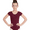 Burgundy, variant on Short Sleeve Leotard - Girls