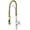 White, variant on Kitchen Faucet, Solid Brass Kitchen Mixer Tap Single Handle Mixer Tap with Dual Function High-Arc Kitchen Faucet with Pull Down Sprayer,Gold