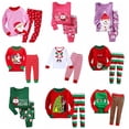 thumbnail image 2 of Pijamas de Papá Noel para niños y niñas, ropa de dormir de manga larga y pantalones de algodón, de 2 a 7 años, 2 of 4