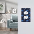 thumbnail image 5 of KLL cool blue flower Skull Pattern Electrical Outlet Covers, 3" x 5" 1 Pack Electric Receptacle Plug Covers for Decorator Receptacle Outlet & Switch-Style S, 5 of 6