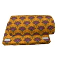 thumbnail image 4 of Folk Foot Rest, Oriental Theme Colorful with Abstract Floral Ornaments in Ethnic Style, Non-Slip Backing Adjustable Ergonomic Memory Foam Leg Support for Office, Orange and Multicolor, by Ambesonne, 4 of 5