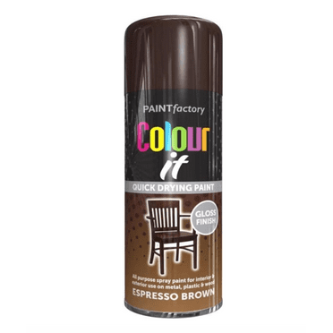 Paint Factory Colour It Espresso Brown Gloss Spray Paint 400ml