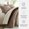 thumbnail image 5 of Noble Linens 5 Piece Bedding Bundle, Reversible Comforter and Patterned Sheet Set, Twin, 5 of 7