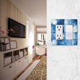 thumbnail image 5 of Yayeee Rocker Switch Wall Plate 1-Gang 4.6"x2.9" Home Decorative Outlet Cover, Blue Pattern, 5 of 6