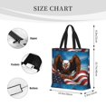 thumbnail image 3 of Fotbe Cartoon Bald Eagle USA Bolsa Tote con Estampado para Mujer, Bolsos con Cremallera, Bolsa de Hombro Casual de Gran Capacidad con Bolsillos Internos, 3 of 7