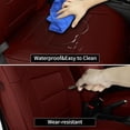 thumbnail image 4 of EKR Custom Fit Gladiator Seat Covers for 2020-2025 Jeep Gladiator (Manual Driver Seats & Rear W/NO Armrest)-Full set Waterproof Faux Leather Seat Cover for Truck (Burgundy), 4 of 8