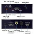 thumbnail image 3 of Convertidor Extractor de Audio HDMI eARC 4K@60Hz, Extractor de Audio HDMI 2.0 a HDMI 18Gbps con Salida de Audio Atmos/Earc/Arc/Toslink/Coaxial de 7.1ch/3.5mm HDCP 2.2 DTS HDR, 3 of 11