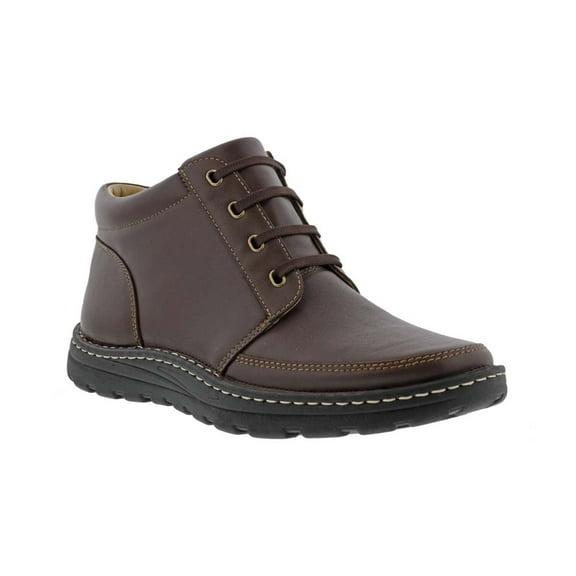 Drew Trevino Men Ankle Boot In Brown Leather