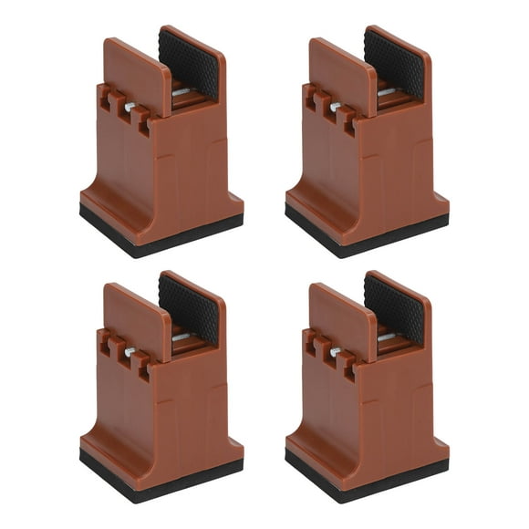 Furniture Risers 4pcs Rubber Risers for Table Sofa Bed, Bed Risers Added Height for Extra Storage Space and Flexibility Furniture Leg Risers with Adjustable Screw Clamp