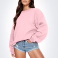 thumbnail image 2 of WZXFASHION Chandail à Capuche à Manches Longues Col Rond Imprimé Lettre Mode pour Femmes Chandail Femme Liquidation Chandail Pêcheur, 2 of 6