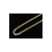Real 10K Yellow Gold Diamond Cut Cuban Link Style Chain Necklace 18-26" (2.5MM)