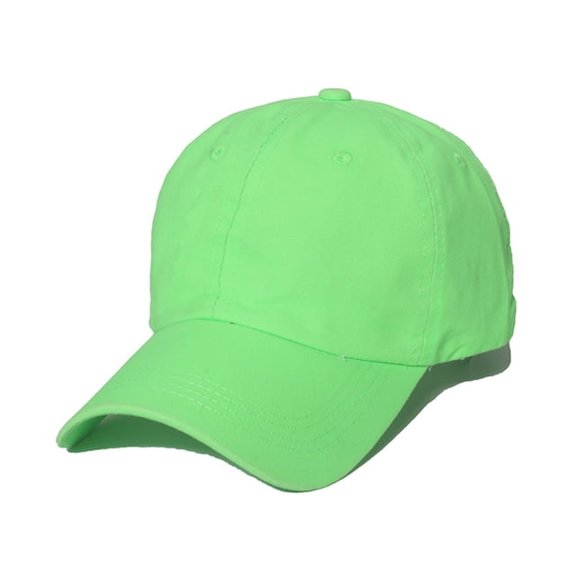 Female Summer Casual Solid Fluorescence Color Baseball Cap Adjustable Hat Visors Caps