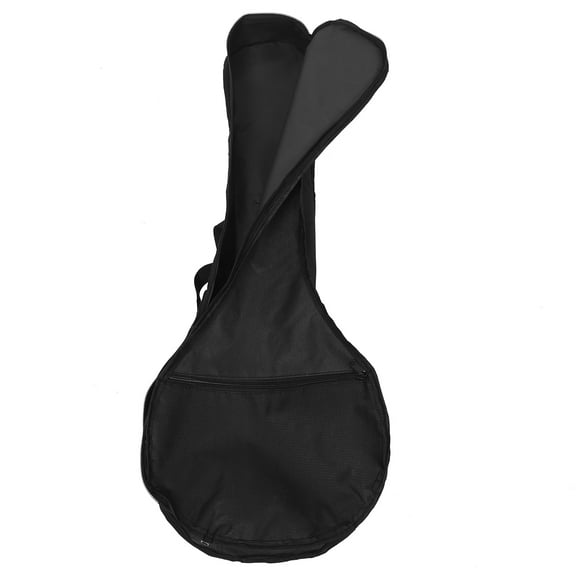 MEIBUTYUP Black Mandolin Carry Bag with Padded Shockproof Case, Handle, and Convenient Storage for