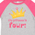 thumbnail image 4 of Inktastic 4th Birthday Princess is Four Girls Toddler T-Shirt, 4 of 5